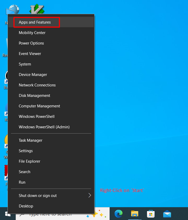 Windows Settings Apps & features page